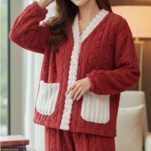 Fluffy Women's Winter Sleepwear Set