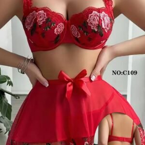 Women's Sexy Embroidered Lingerie Set – Elegant Bra & Panty Underwear Set | Premium Intimate Wear for Women