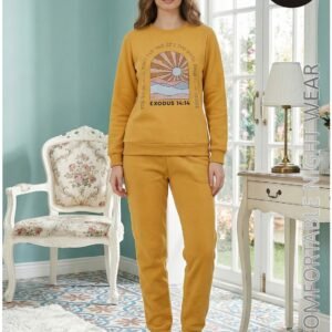Premium Winter Fleece Night Suit for Women | brown chi Loungewear Set