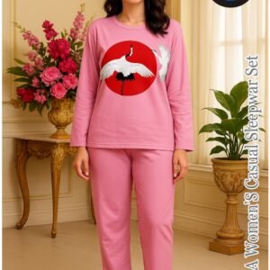 Premium Winter Fleece Night Suit for Women | pink chi Loungewear Set