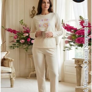 Premium Winter Fleece Night Suit for Women | white chi Loungewear Set