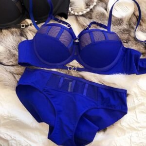 Sexy Hollow Out Lace Push-Up Bra & Panties Lingerie Suit for Women